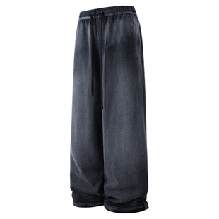 BJHG不计后果美式水洗休闲裤子男款秋冬潮牌暖皮功能性复古卫裤女