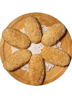 常州特色麻糕椒盐香酥小麻糕葱香手工芝麻烧饼梅干菜蟹壳黄半成品