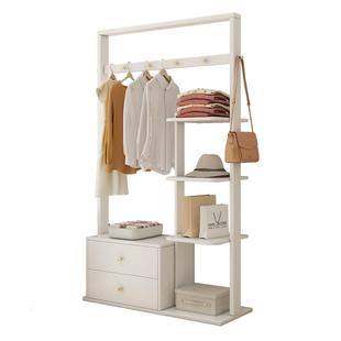 实木挂衣架落地家用卧室放衣服架子入户客厅门口衣帽架置物架移动