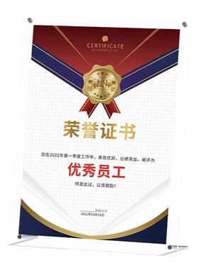时格现代简约证书相框