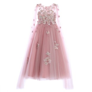 迪士尼公主裙女童白雪公主连衣裙儿童长裙礼服小女孩生日中大童裙