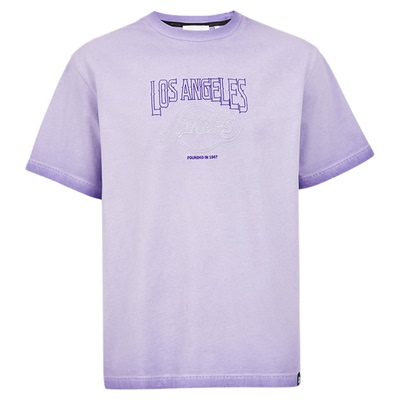 【明星同款】NBAA湖人火箭马刺队宽松纯棉休闲短袖男女款t恤紫色