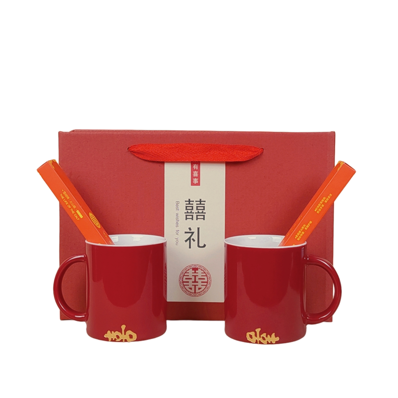结婚洗漱口杯一对女方陪嫁用品婚礼陶瓷洗漱杯套装情侣水杯洗漱杯