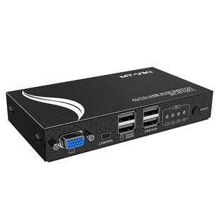 迈拓维矩MT-471UK-L4口自动kvm切换器四进一出vga电脑笔记本监控共享显示器usb键盘鼠标打印机4进1出带控制器