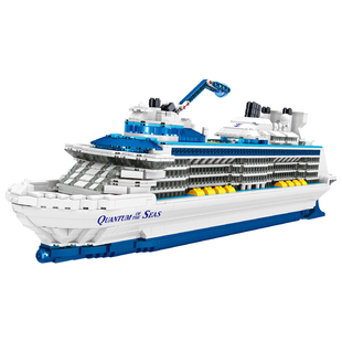 豪华游轮积木小颗粒拼装大人高难度玩具轮船模型星梦号女孩子拼图