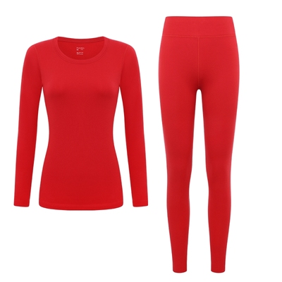 【风柔棉柔暖】全棉时代男女马年红色保暖秋衣秋裤套装本命年红品