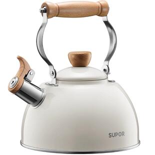 苏泊尔烧水壶家用燃气灶电磁炉304不锈钢大容量加厚鸣笛热开水壶