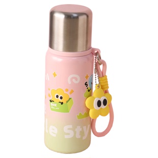 女生可爱保温杯外出便携盖子可喝水泡茶上学专用不锈钢杯子高颜值