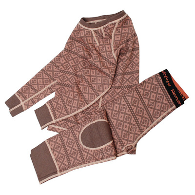 美利奴羊毛提花运动内衣裤套装