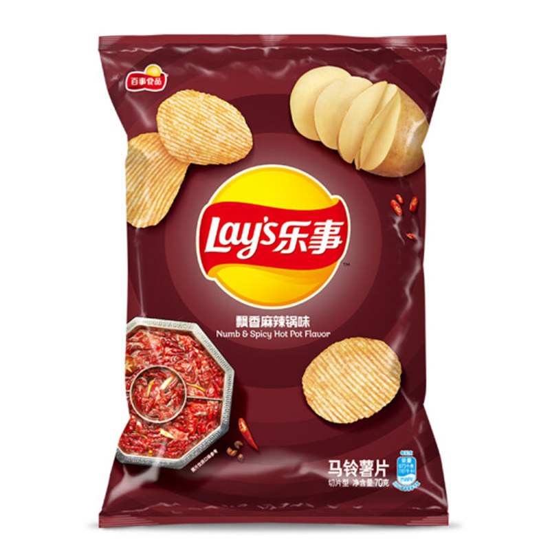 乐事薯片大包飘香麻辣锅味70g薯片