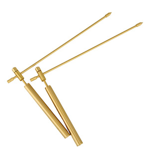 铜寻龙尺高精度杨公正品磁场水脉仪辅助罗盘一对专业折叠探测棒仗