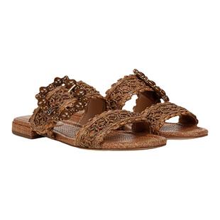 SAM EDELMAN山姆爱德曼夏款亚麻色低跟方跟时尚凉拖鞋女鞋ELISA