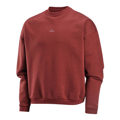 Nike耐克红色卫衣男冬新款加绒篮球运动休闲圆领套头衫IM5902-619