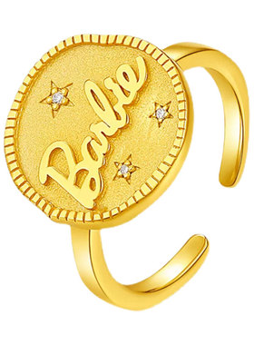 芭比银饰商场同款字母戒指送女友