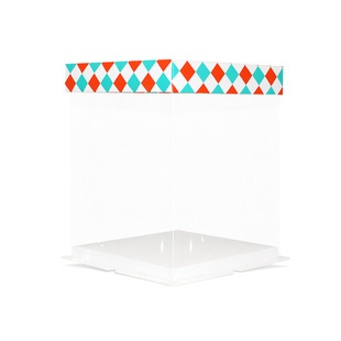 生日蛋糕盒子4寸6 8 10寸双层加高透明芭比娃娃方形烘焙包装纸盒