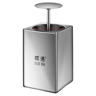 304不锈钢按压式牙签筒商用餐饮专用牙签罐轻奢高档家用牙签盒