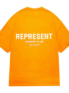 现货 Represent 26SS 基础Logo重磅纯棉美式高街短袖透气T恤男女
