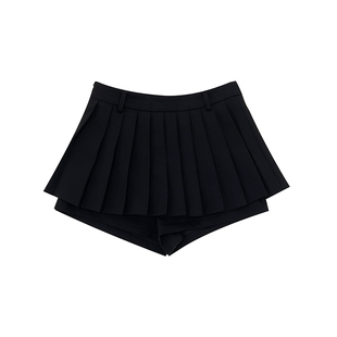 米米子微胖大码女装 “轻芭蕾”设计感小众纯欲修身百褶短裙女秋