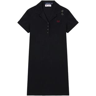 FRED PERRY.Amy联名款连衣裙夏新款短袖心形麦穗POLO裙D9107