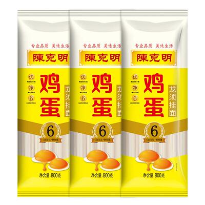 陈克明鸡蛋龙须挂面800g/包