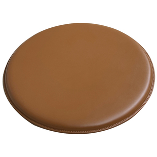 HITCHCOCK Padding 真皮座垫哑光帆布咖啡馆圆形侘寂餐椅子薄坐垫