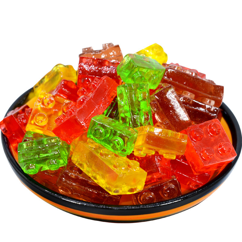阿麦斯4D积木橡皮糖混合qq果汁糖
