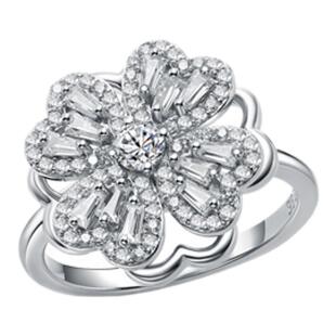 Julius/聚利时四叶草戒指女款2026新款925银轻奢小众高级感戒指