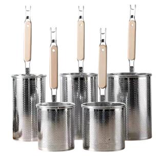 304麻辣烫漏网加厚不锈钢漏勺煮面漏网商用密漏勺冒菜篓面捞米线