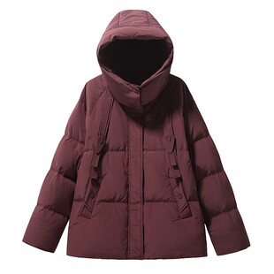 300斤特大码羽绒服女连帽中长款200胖mm加肥加厚时尚保暖鸭绒外套