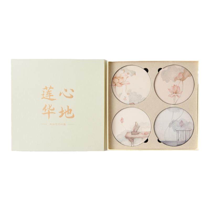 南京博物馆文创艺术家系列莲华心地杯垫隔热餐垫男女生三八节礼物