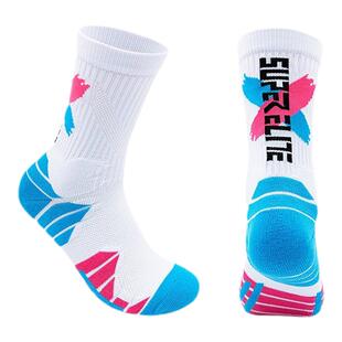 furry福瑞白袜子中筒毛巾底春秋冬加厚运动彩色印花可爱休闲正太