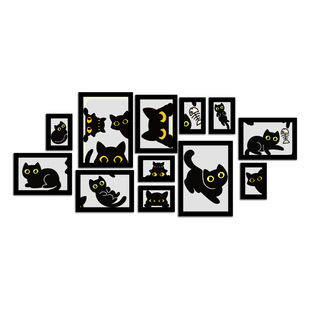 磁性展示贴照片墙磁性相框5寸免打孔照片墙磁吸框动漫海报奖状磁力贴6寸创意作品照片展示框画框磁吸文件墙贴