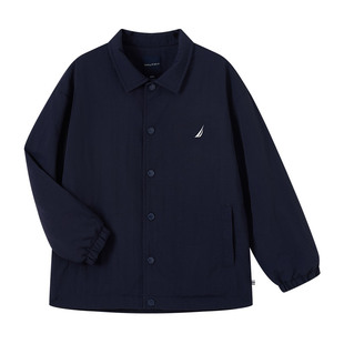 【加绒】NAUTICA童装 男童女童翻领教练夹克儿童棉服春秋季外套