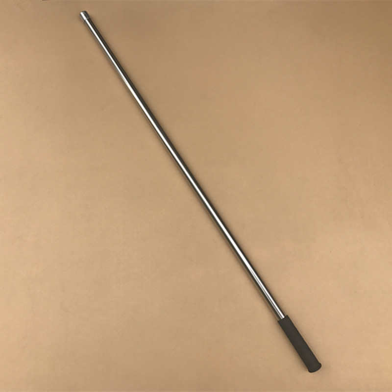 1米单节不伸缩不锈钢杆子 加粗22mm空心抄网竿子 铆钉加固8mm螺口