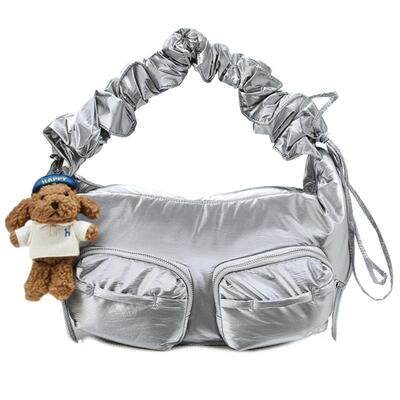 Hazzys肩带可调节休闲褶皱包女士