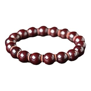 朱砂手串女男官方旗舰店紫金砂红色水晶本命年手环朱砂还原砂手链