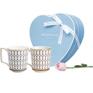 WEDGWOOD威基伍德马克对杯生日礼物情侣水杯杯子马克杯杯碟