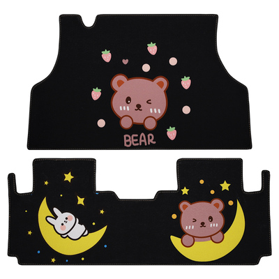 五菱宏光MINI EV迷你马卡龙丝圈汽车脚垫卡通可爱改装通用垫地毯