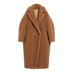 赵露思同款泰迪熊大衣女冬季新款廓形中长款皮毛一体羊羔毛绒外套