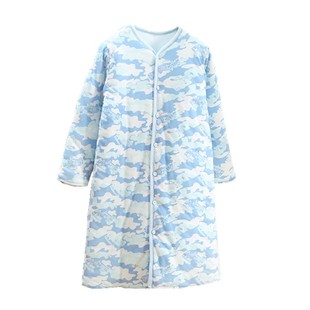 A类儿童中长家居保暖纯棉睡袍男童女童秋冬睡袋睡衣 超柔