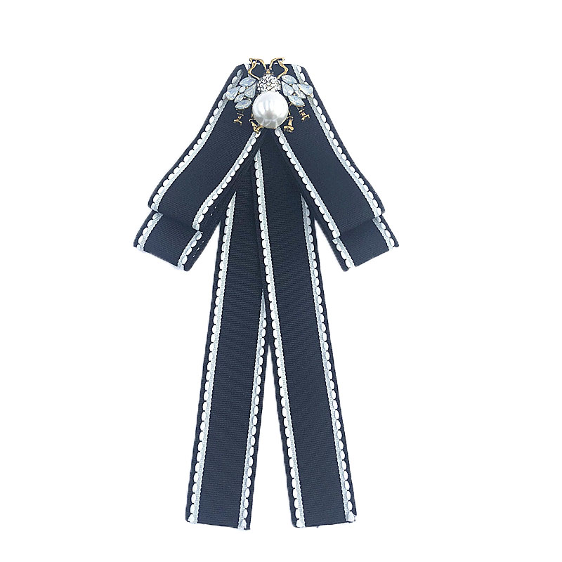 黑色衬衫领结女蜜蜂扣针领口装饰Jk制服领花复古学院风学士服配饰
