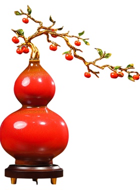 喜事连连葫芦摆件招财客厅玄关