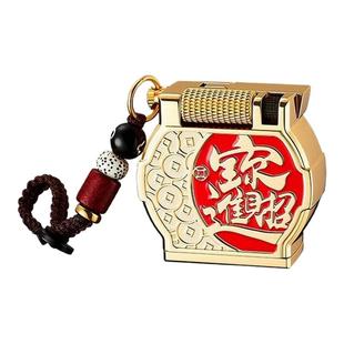 网红迷你复古下滑砂轮浮雕煤油打火机金属便携挂件高颜值送礼品潮