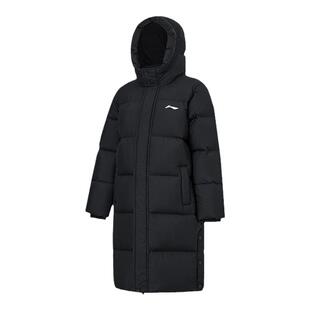 李宁儿童长款羽绒服男童女童大童2025官方新款鸭绒保暖冬季厚外套