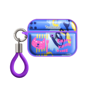 原创放轻松涂鸦磁吸耳机套