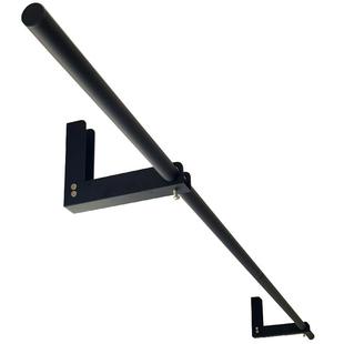 隐藏式晾衣架折叠收起不占空间黑色固定晾衣杆墙上悬空挂衣架室内