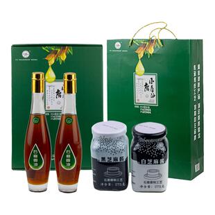内蒙古敖汉星斗牌香油x2芝麻酱x2礼盒礼品送同事老师亲友健康包邮
