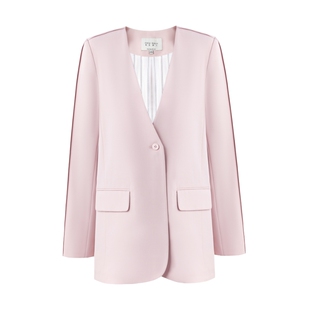 秋水伊人H型V领复古质感西装2026春新款女基础简约挺阔有型外套