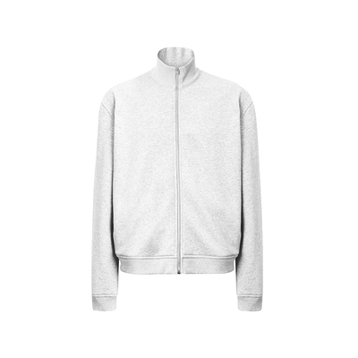 高定老钱风抓绒保暖拉链卫衣