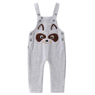 小数点儿童背带裤男女宝宝休闲裤春秋婴儿裤子长裤薄棉73-110码